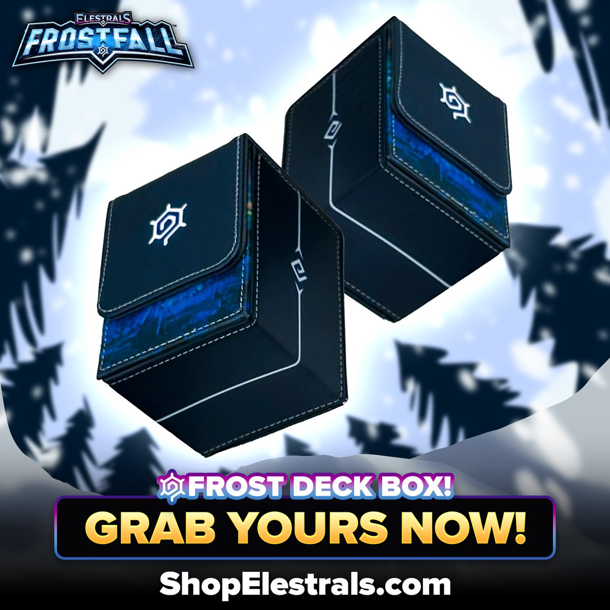 Frostfall is almost here, Casters! You’re going to want to keep your Frost Decks nice and safe, and there’s no better option than our Frost Deck Box! ❄❄❄

Pre-order yours today!: shopelestrals.com/products/frost…

#Elestrals #TCG #Frostfall