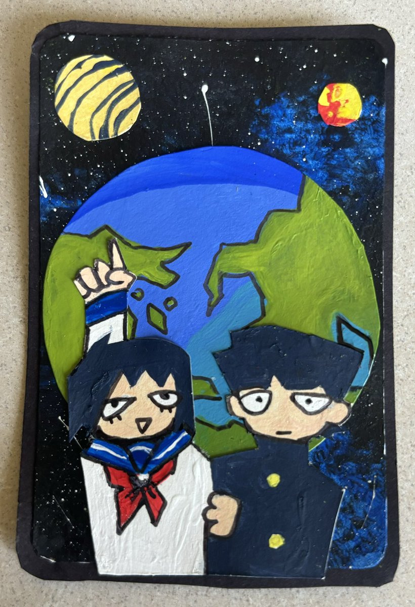Trading card I made for my art class

#mp100 #mobpsycho100
