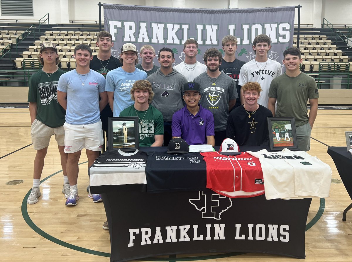 Congratulations to Eric Gomez! Eric has signed his commitment letter to play baseball next year at Wiley University in Marshall. @WileyAthletics @FranklinLionBSB @EricGomez15
