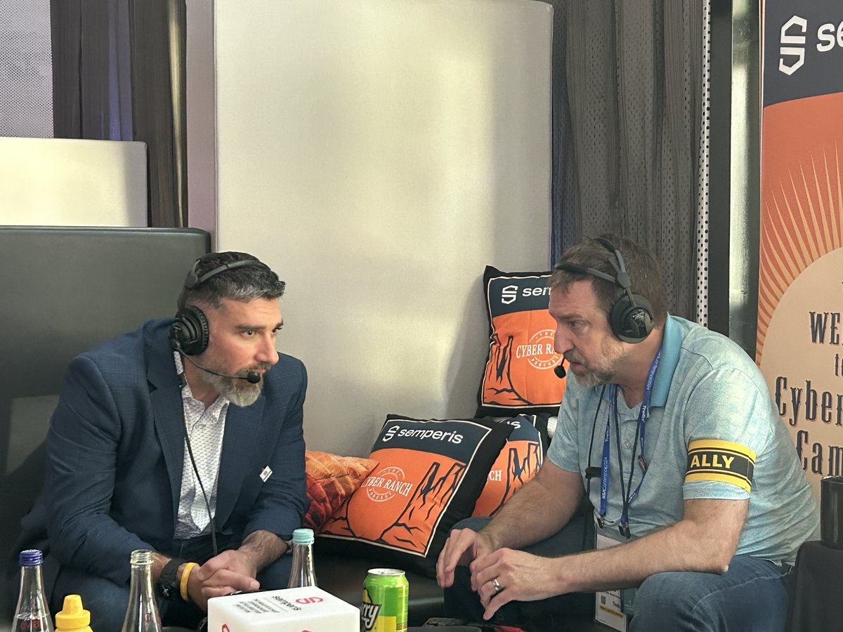 What 'serious' looks like.

Allan Alford and Marty Momdjian at #RSAC24 busy working on what's sure to be a great episode of The Cyber Ranch.

#RSAC #TeamSemperis