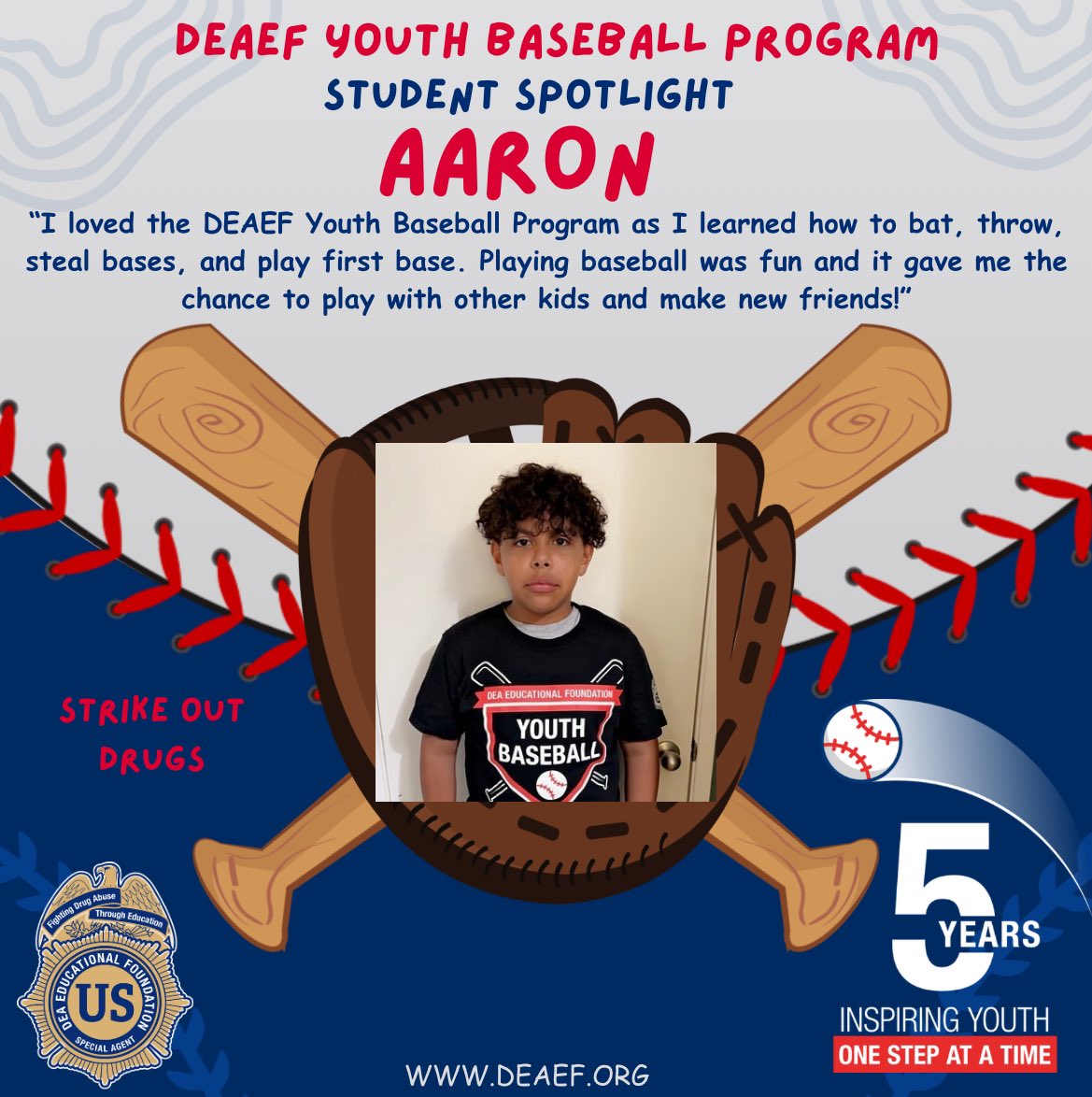 On Day 3 of our campaign we’re highlighting our youth, our future. Inspiration works both ways! Every day we are strengthened by our remarkable, talented Youth Baseball Program students! Meet Aaron! ⚾️⚾️ Help us reach more kids like Aaron: igfn.us/f/4rzz/n
