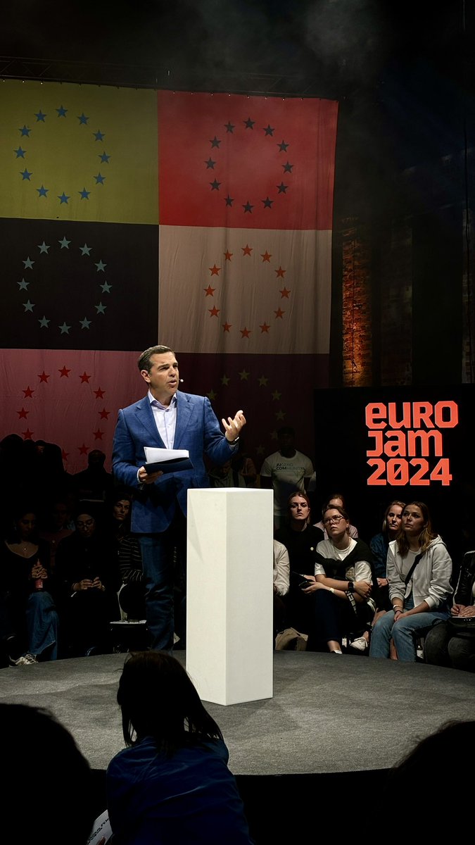 Für den #EuroJam2024 extra aus Griechenland angereist: Der ehemalige griechische Ministerpräsident @atsipras