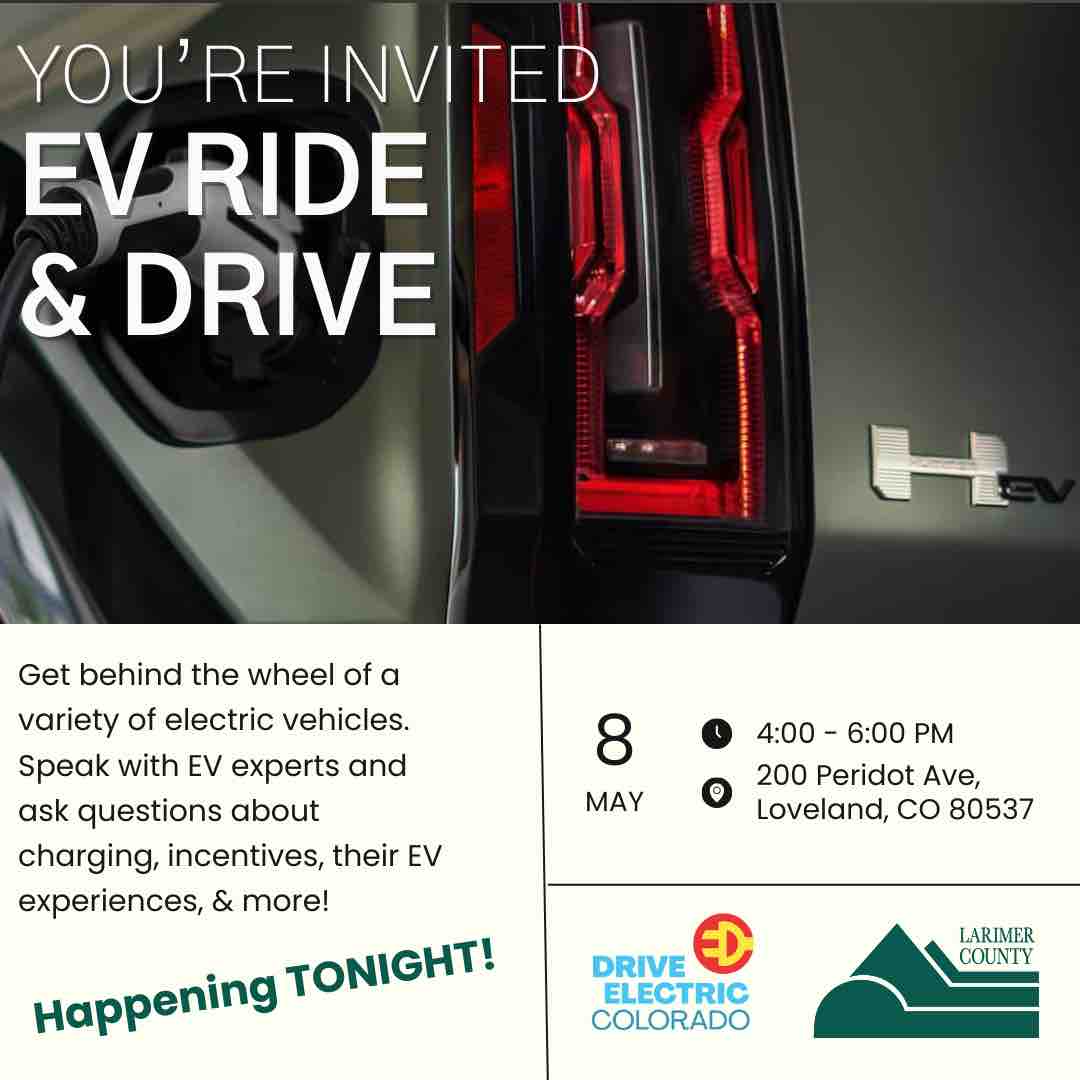 Join us TONIGHT to check out some EVs! We’ll have the GMC hummer EV available for you to take for a spin! 

#loveland #lovelandcolorado #lovelandco #larimercounty #ev #rideanddrive #electricvehicles #gmchummer #hummerev #colorado