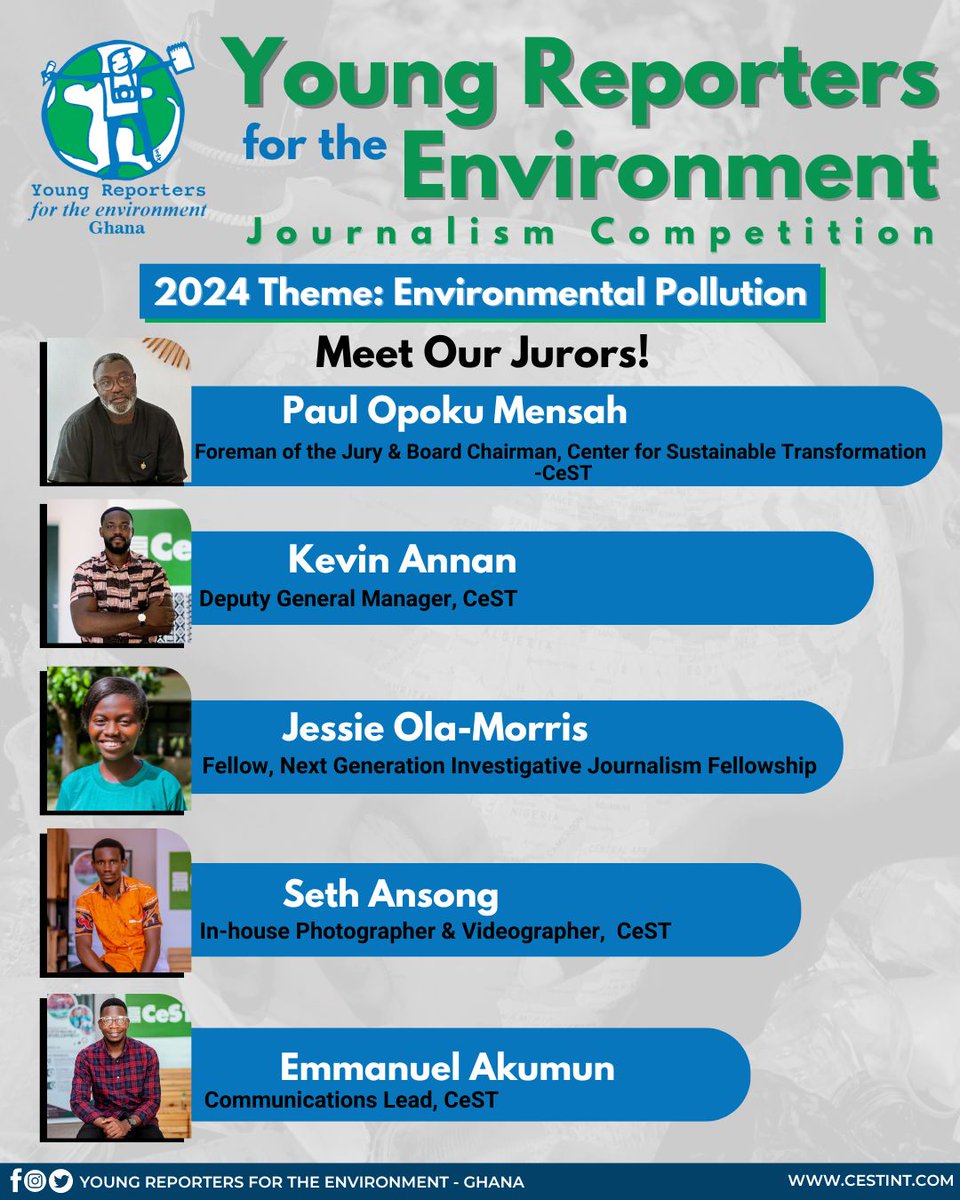 YREGhana's tweet photo. Meet our Jurors for the 2024 YRE National Competition🇬🇭.

After a careful &amp; meticulous review of the numerous entries, they'll tomorrow decide on those representing #Ghana in the various categories in the @YREInt Competition.

Watch this space for winners announcement on #Friday. https://t.co/pdvAdbPTg0