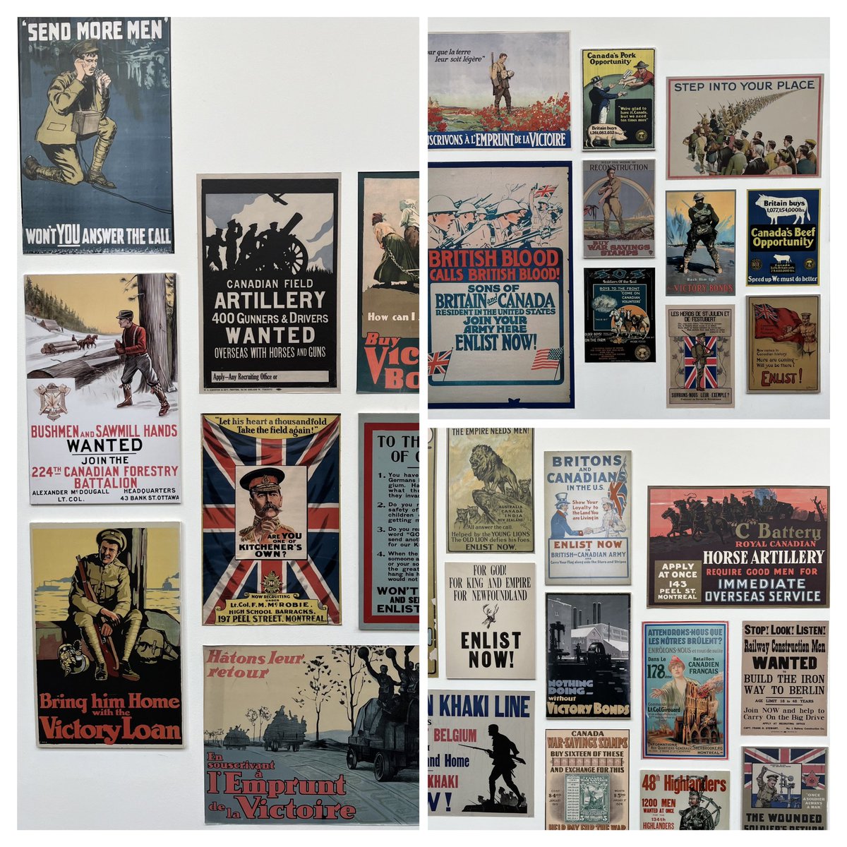 Gezien in #Vimy Park Education Centre: Canadese Eerste Wereldoorlog propagandaposters #VimyRidge
@vimyfoundation @GreatWarCentre #WW1 #WeWillRemenber