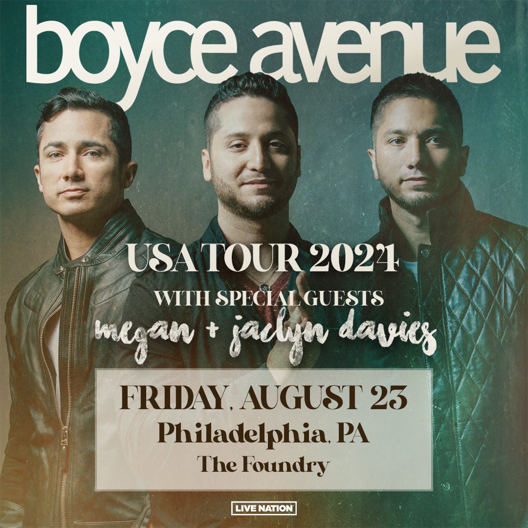 Megan and Jaclyn Davies will be joining @BoyceAvenue at The Foundry August 23!🙌 🎫👉 livemu.sc/3wrau4N