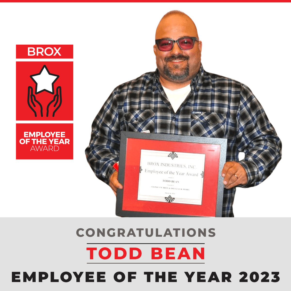 Drumroll, please! It's time to celebrate Todd Bean, our #EmployeeOfTheYear! Todd’s unwavering commitment & “Brox First” attitude sets him as a shining example of excellence. His willingness to lend a helping hand & exceptional work ethic makes him an invaluable asset to our team.