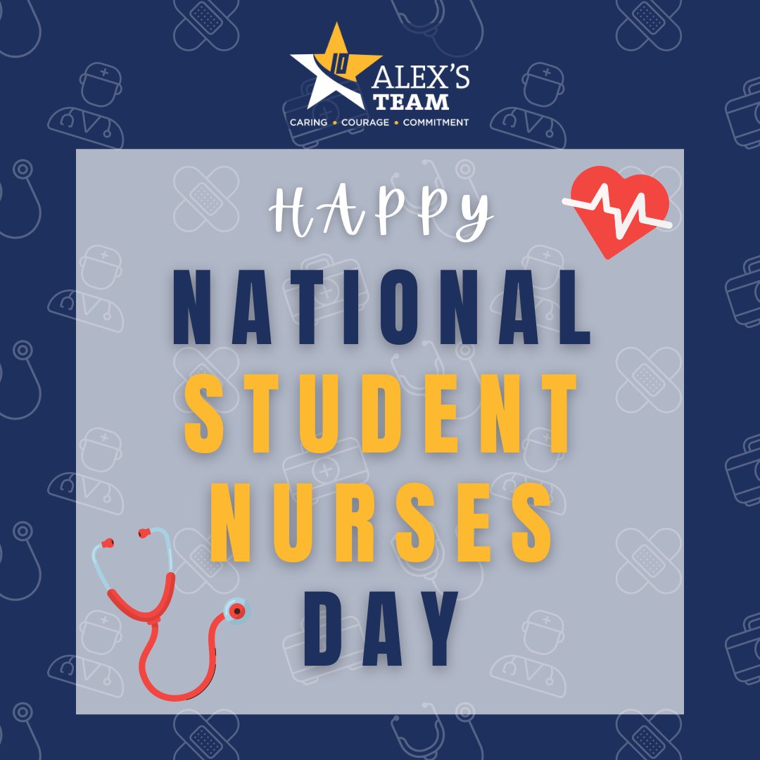 Alexs_Team's tweet photo. As part of National Nurses Week, today is National Student Nurse Day to honor student nurses as they pursue a career in medicine! https://t.co/ql4eAhhdKe