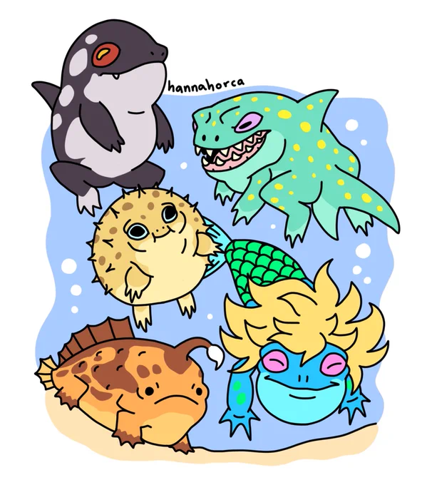 Totally Normal Frogs under the sea  