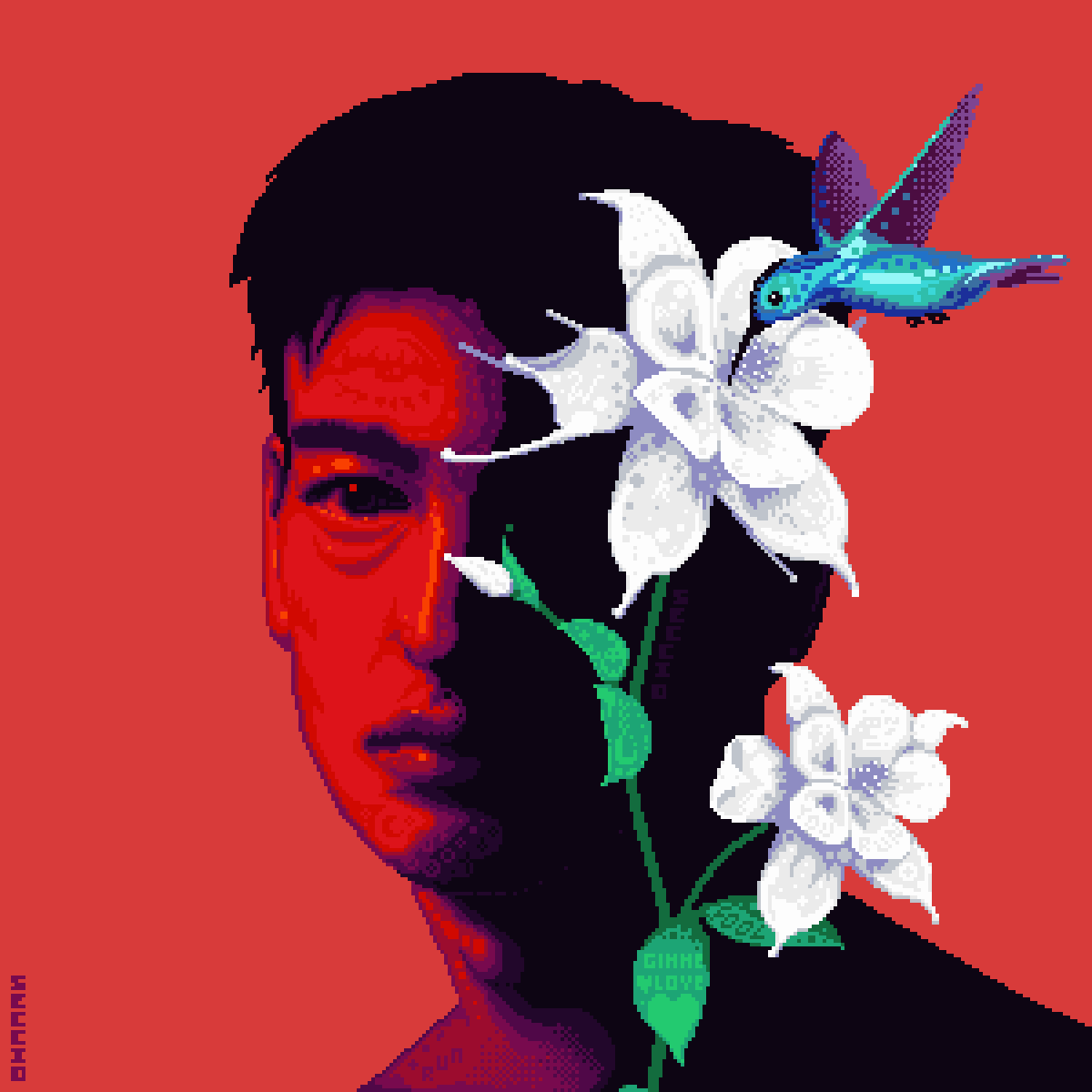 Joji's 'Nectar' album cover in pixel-art. (Remaster) #pixelart