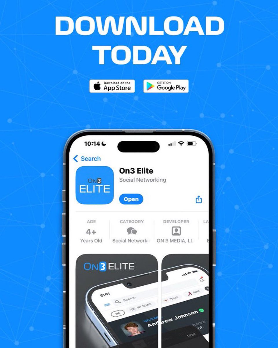 If you haven’t downloaded the On3 Elite app yet, you’re missing out 👀 • Access your On3 NIL Valuation and Roster Value • Privately set your NIL asking price • Custom edits • Personalized news feed • Free On3 subscription 📲 apps.apple.com/us/app/on3-eli…