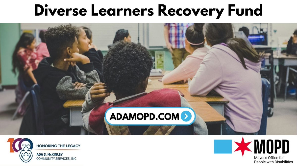 Chicago students with disabilities: apply for our cash assistance program and get a one time $500 payment. Criteria: student with a disability attending Chicago public, private or parochial schools (K-12) and meet income guidelines. Apply at adamopd.com.