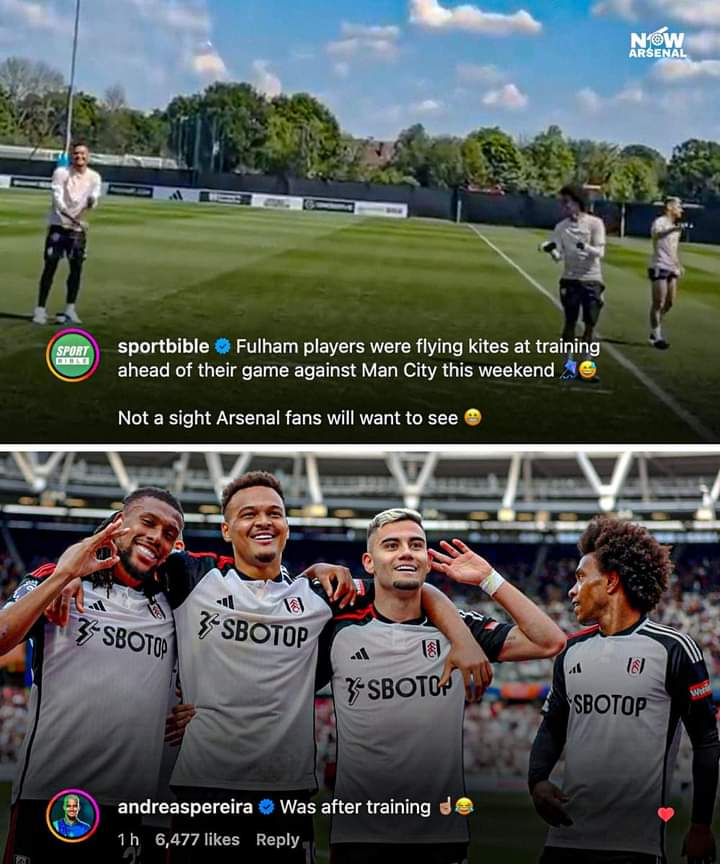 Fulham midfielder Andreas Pereira has responded to the video of himself and his teammates flying kites in training.

Don’t worry Arsenal fans, there’s still a chance Fulham can pull off a shock…😅