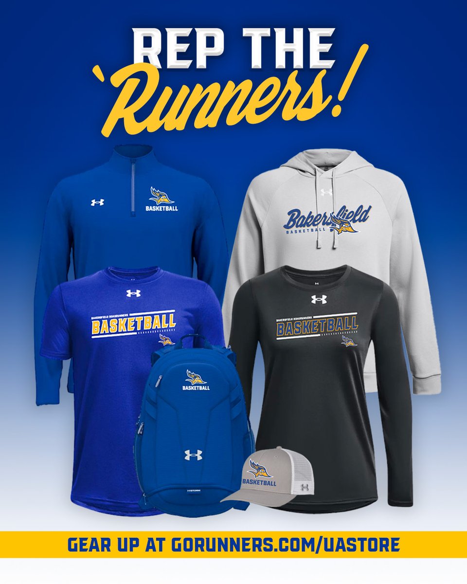 LIVE NOW: Rep your Roadrunners in style! 👌🏀 CSUB Athletics & @UnderArmour teamed up to give fans the chance to purchase @csub_wbb and @CSUB_MBB UA gear today!! Shop here → gorunners.com/uastore #RunnersOnTheRise
