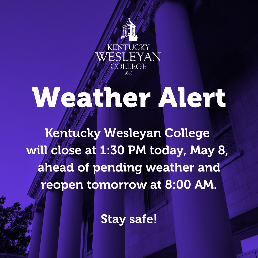 Weather update from Kentucky Wesleyan College.