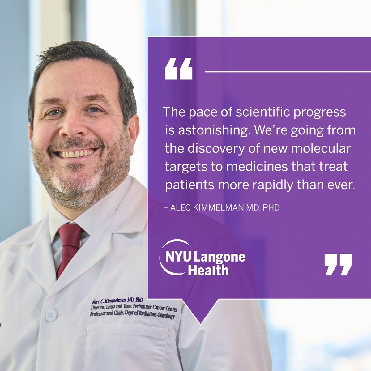 As the new director of NYU Langone Health’s @Perlmutter_CC, Dr. Alec Kimmelman is committed to advancing patient care and research amidst exciting developments in clinical trials, medications, and service expansions. Read six questions with Dr. Kimmelman: bit.ly/3UpQG9K