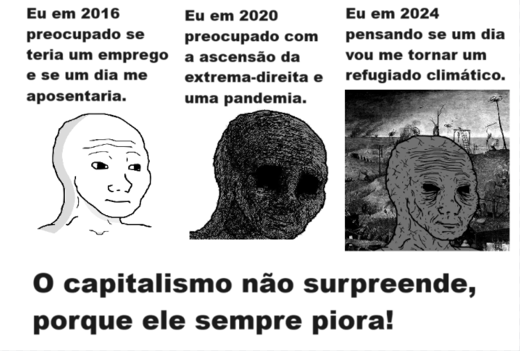 comunadememes's tweet image. "O espanto em constatar que os acontecimentos que vivemos 'ainda' sejam possíveis no século XX não é nenhum espanto filosófico." Walter Benjamin