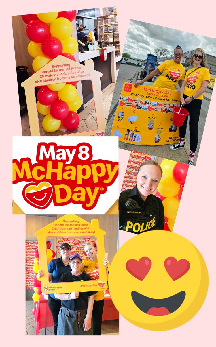 #OxfordOPP is at #McDonalds in @Ingersoll in @OxfordCounty to support #McHappyDay. Proceeds are donated from all menu items. Be a #McHero and visit your local McDonald's and support @RMHC. ^rc