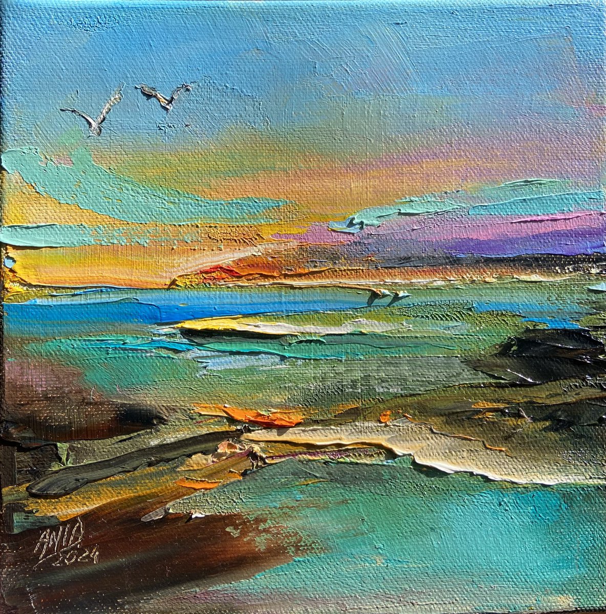 Nature’s Alchemy. ✨ Freedom and a connection to the natural world.🌍 
#abstract #seascape #art
#nature 
Available on Etsy⬇️
paintingsbyanna.etsy.com/listing/172093…