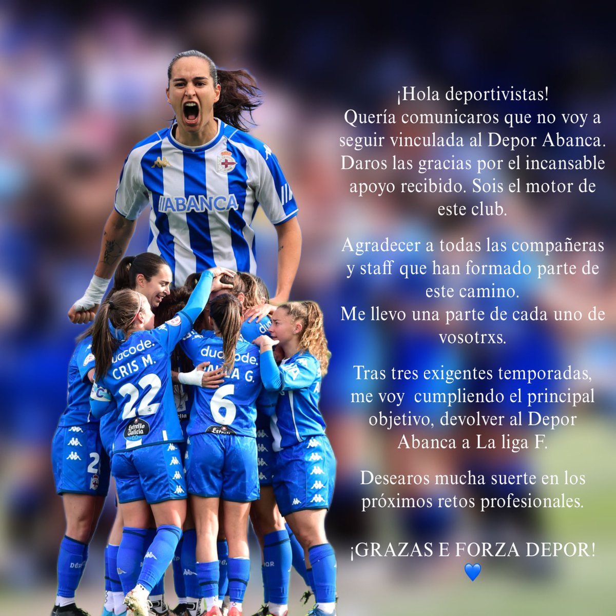 GRAZAS <a href="/RCDeportivoFem/">Dépor ABANCA</a> 💙