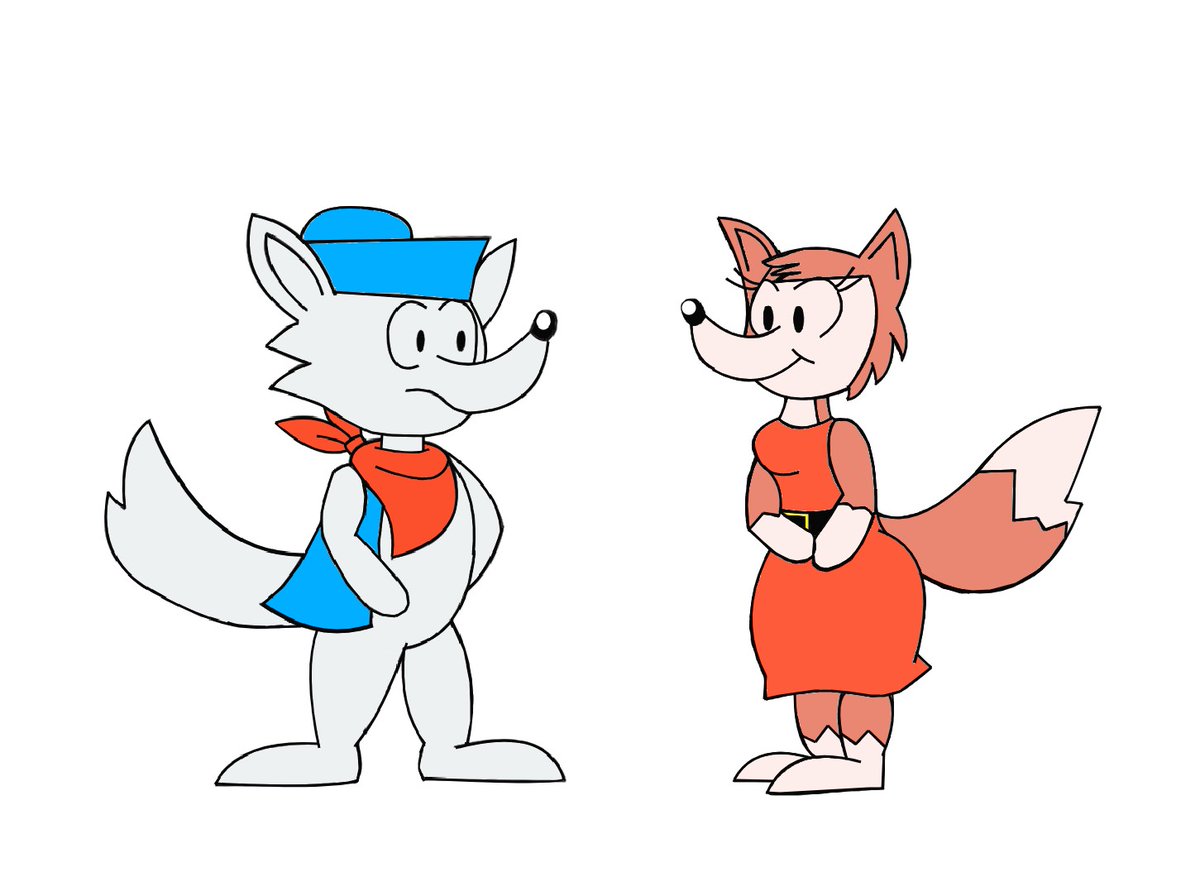 My own rendition of Jack Chicken Gravy's newest characters, Reynard the Pirate Fox and the lovely damsel Misty, the lighthouse keeper's daughter