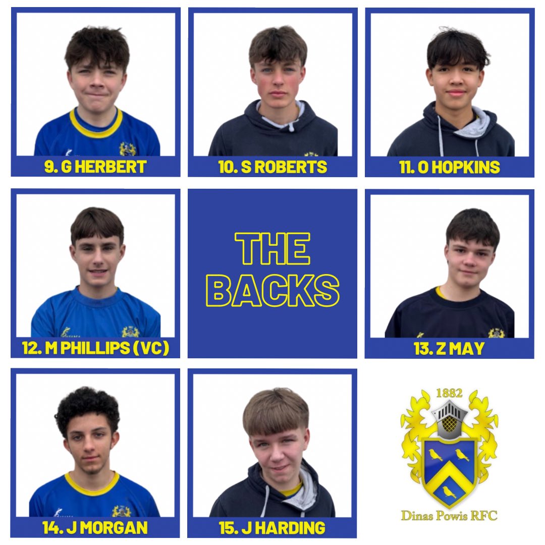 DinasPowysRFC's tweet photo. 💙💛 U14s Squad 💙💛

Here is your squad to take on St Peter’s in the Cardiff Rugby Defender Bowl Final at the Arms Park on Sunday! Massive occasion for these lads and the club so let’s get down and show them some support.

#uppadin https://t.co/K2YSW9u33l