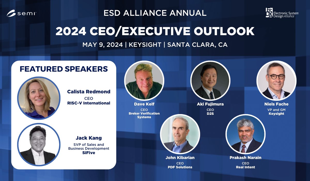 On Thursday, May 9, @risc_v CEO @Calista_Redmond and @SiFive's @jackckang will discuss the impact #RISCV has on the greater semiconductor design ecosystem. Register for @ESDAlliance’s 2024 CEO Executive Outlook here: hubs.la/Q02wzMn-0 #RISCVeverywhere