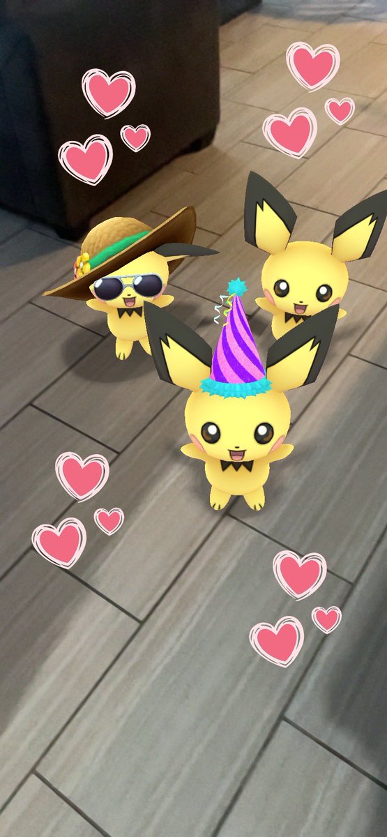 Ohfukno101's tweet image. Pichu trío #PokemonGOApp #PokemonGO #ARplus #Pichu #Pokemon #PokemonGo