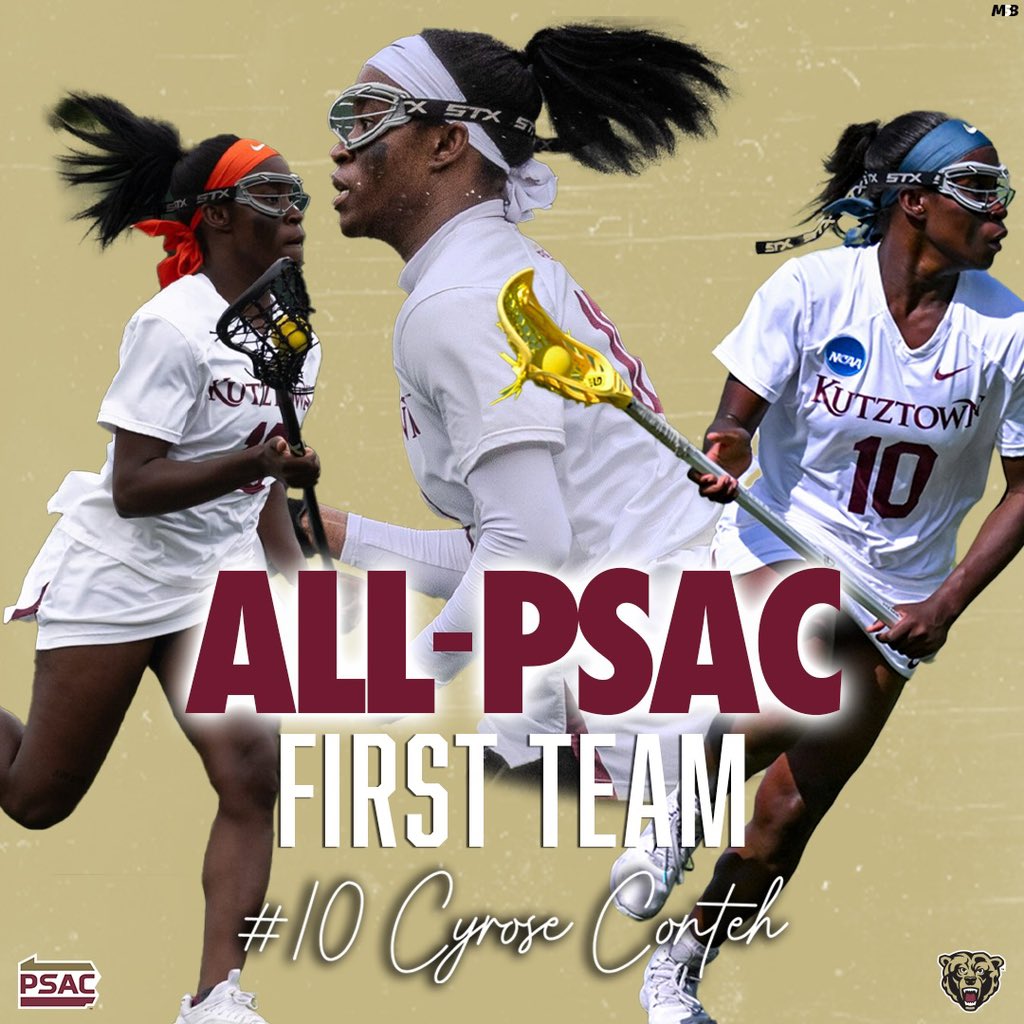 Congrats to graduate student defender Cyrose Conteh for being selected 1st Team PSAC All-Conference!! 

#UNSATISFIED. | 🐻🥍