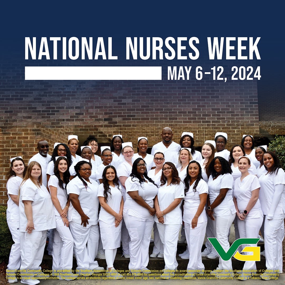 May 8 is National Student Nurses Day 🎓🧑‍⚕️🏥 It's the perfect day to celebrate Vance-Granville's Associate Degree Nursing Class of 2024, which has its pinning ceremony this evening! 🎉 #educate #inspire #support #vgcc #yourcommunityyourcollege #nationalnursesweek #classof2024