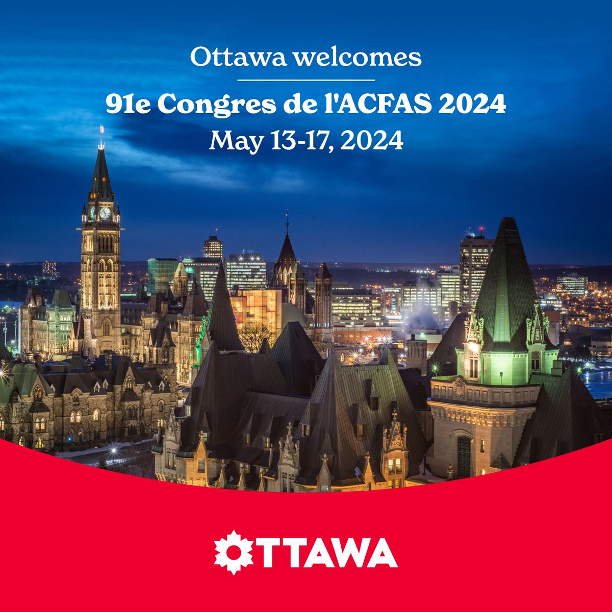 La plus grande conférence scientifique de la francophonie, <a href="/_Acfas/">Acfas</a> arrive à Ottawa du 13 au 17 mai 2024. 🤩

Pendant que vous êtes ici, découvrez nos musées impressionnants, nos restaurants délicieux et nos attractions adaptées à tous les types de visiteurs. 🎨🌮 🌇