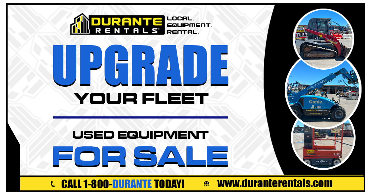 Looking to upgrade your fleet? Discover a wide selection of used equipment for sale from Durante Rentals. Our extensive inventory offers cost-effective solutions to boost your projects. Explore loom.ly/C9uc2dQ and find low-hour units guaranteed to perform just like new.