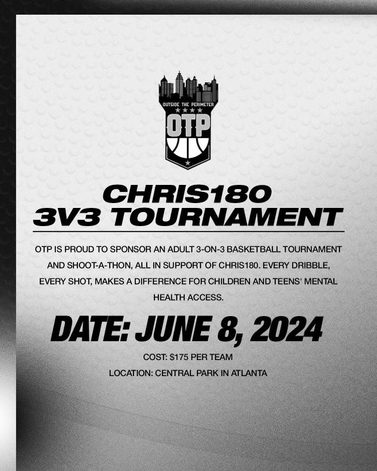 CALLING ALL HOOPERS 🗣️ Join us on June 8th as we support Chris180 & children’s mental health by hosting a 3 on 3 basketball tournament‼️ Cash Prize: $1,000 👀 Sign up ⬇️ zeffy.com/en-US/ticketin…