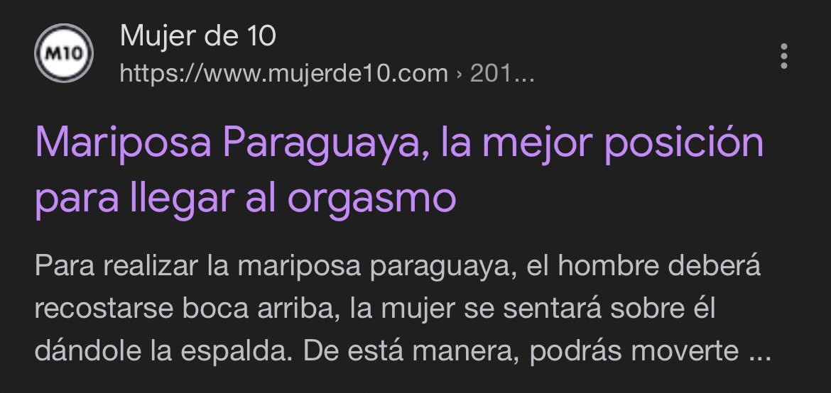 31 años tengo y me acabo de enterar que existe una posición que se llama Mariposa paraguaya JAJAJAJA