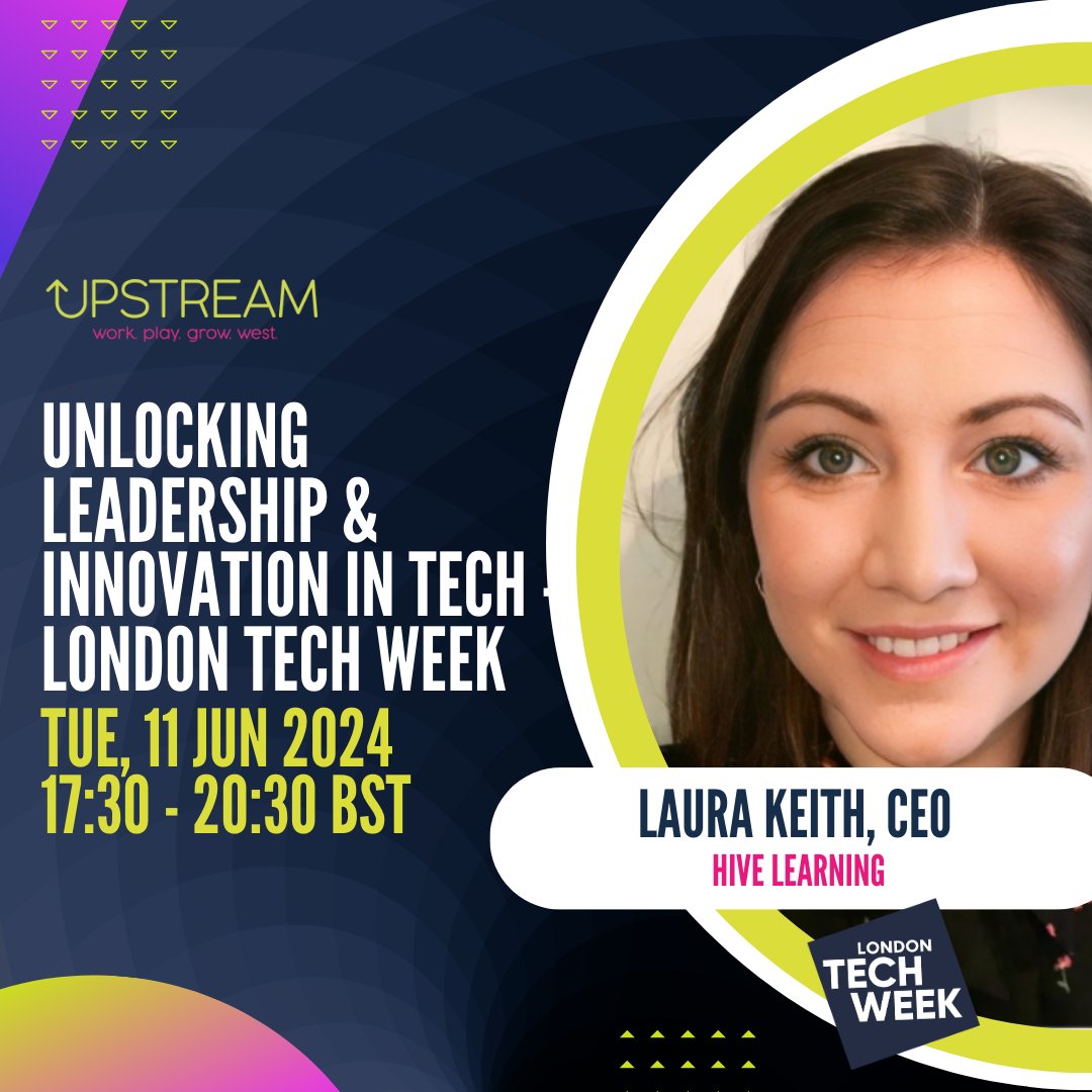 🚀 Join us for an enlightening evening at @LDNTechWeek! Unlocking Leadership & Innovation in Tech with Laura Keith, CEO of @HiveLearning. Reserve your spot now: eventbrite.co.uk/e/unlocking-le… #SpeakerSpotlight #TechInnovation #LondonTechWeek