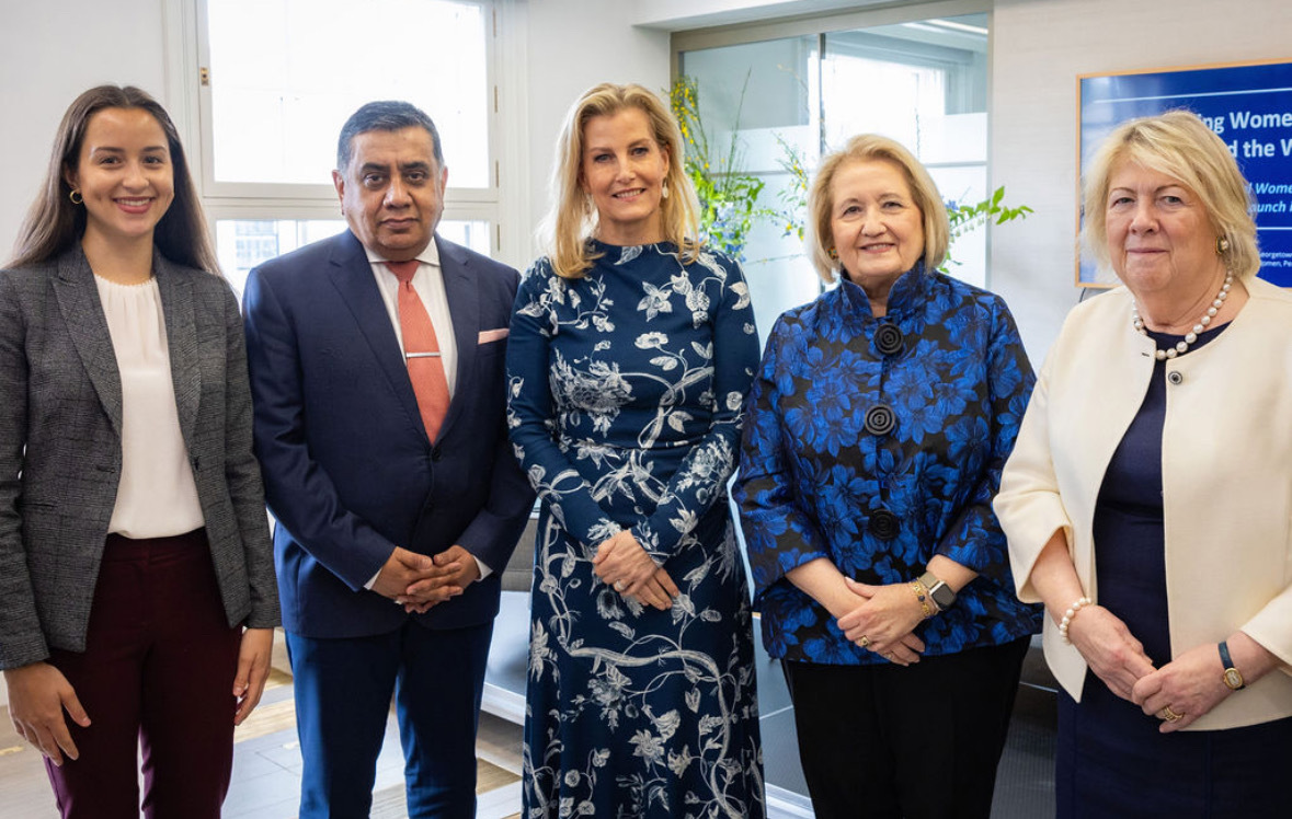 We launched the #WPSindex at a high-level event attended by HRH The Duchess of Edinburgh (@RoyalFamily), the Prime Minister’s Special Representative for Preventing Sexual Violence in Conflict @tariqahmadbt, @USAmbUK Jane Hartley, @BaronessGoudie & Ambassador @MelanneVerveer.