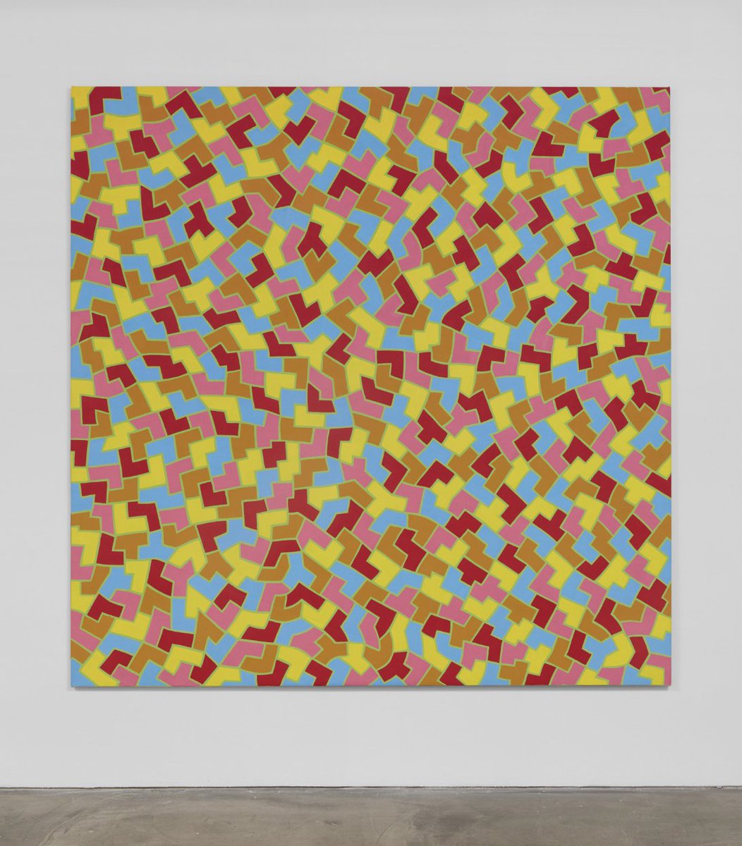 ‘Red Yellow Blue Pink Brown.’ #Painting by Rosemarie Castoro (1965) #art