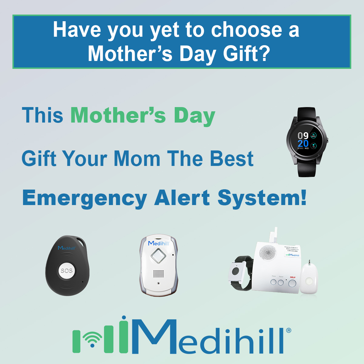 4 Days until Mother's Day

On this Mother's Day Gift your mom the best Emergency Alert System!
Order Now: medihill.ca  

#medicalalert #emergencyalert #emergency #mom #mothersday #Medihill