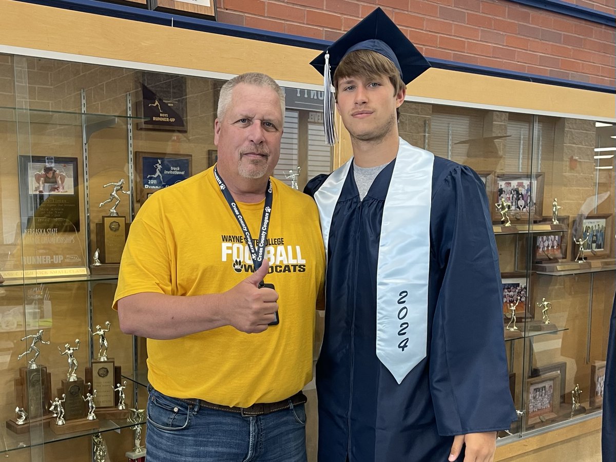 32 years in education, 25 of those years as 7-12 principal or Superintendent.....the last 19 years I have been blessed to go to work and see 1, 2, or all 3 of my sons every day at school.  Today is the LAST Day where that happens.  Congratulations Tanner....proud of you!