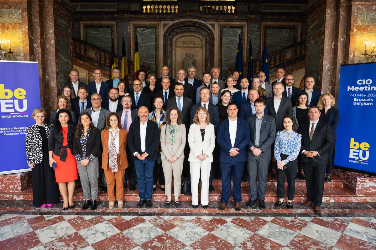 ℹ Le #CIO Meeting a eu lieu aujourd'hui. Les Chief Information Officers des États membres de l'Union européenne y ont discuté de l'avenir numérique de l'#UE. Le focus a été mis sur l'#interopérabilité, la gouvernance numérique et la décennie numérique.

#Digitalisation #EU2024BE