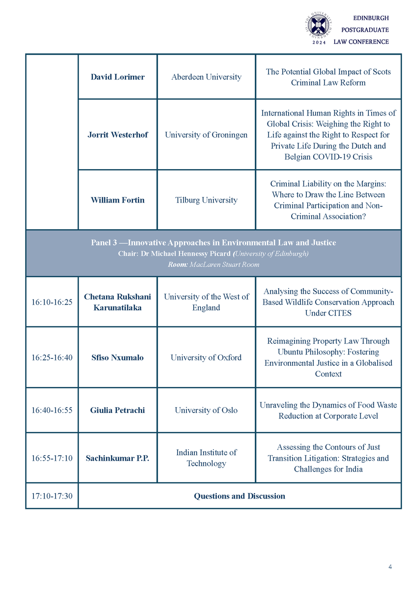 Edinburgh Postgraduate Law Conference tweet media