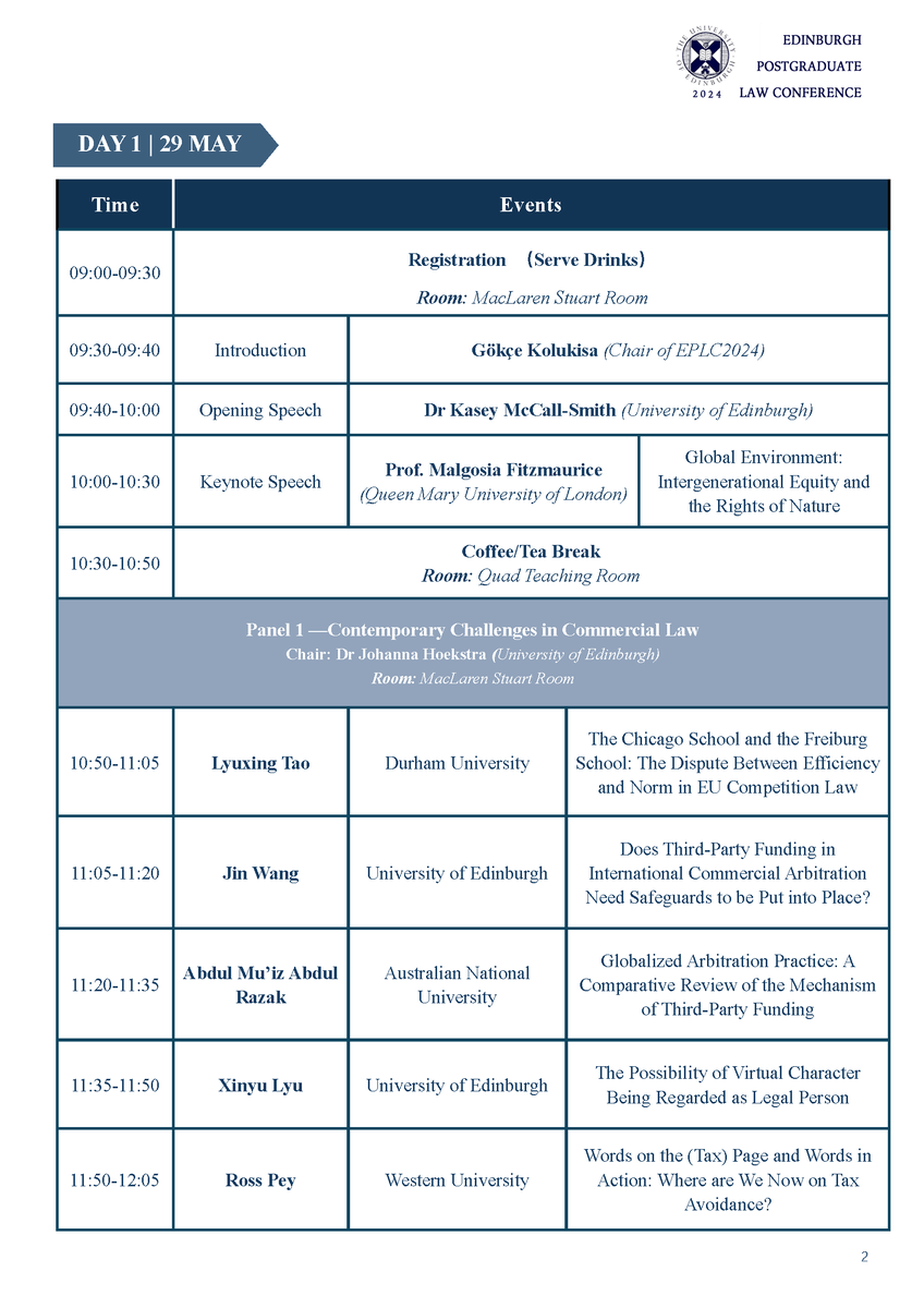 Edinburgh Postgraduate Law Conference tweet media