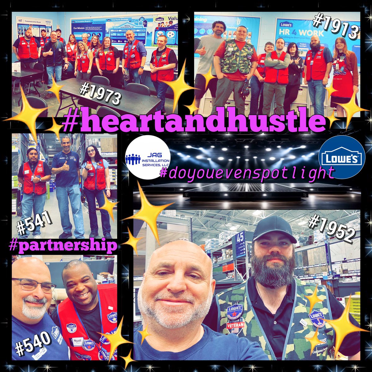 “The star player must slay his ego & learn teamwork & communication skills b4 he can achieve the ultimate in sport”#walterfrazier

JAG’s stars walk the red carpet at #Lowes #specialtyspotlight in #region18! #BuildingConfidence creates a stage for #teamwork & open #communication.