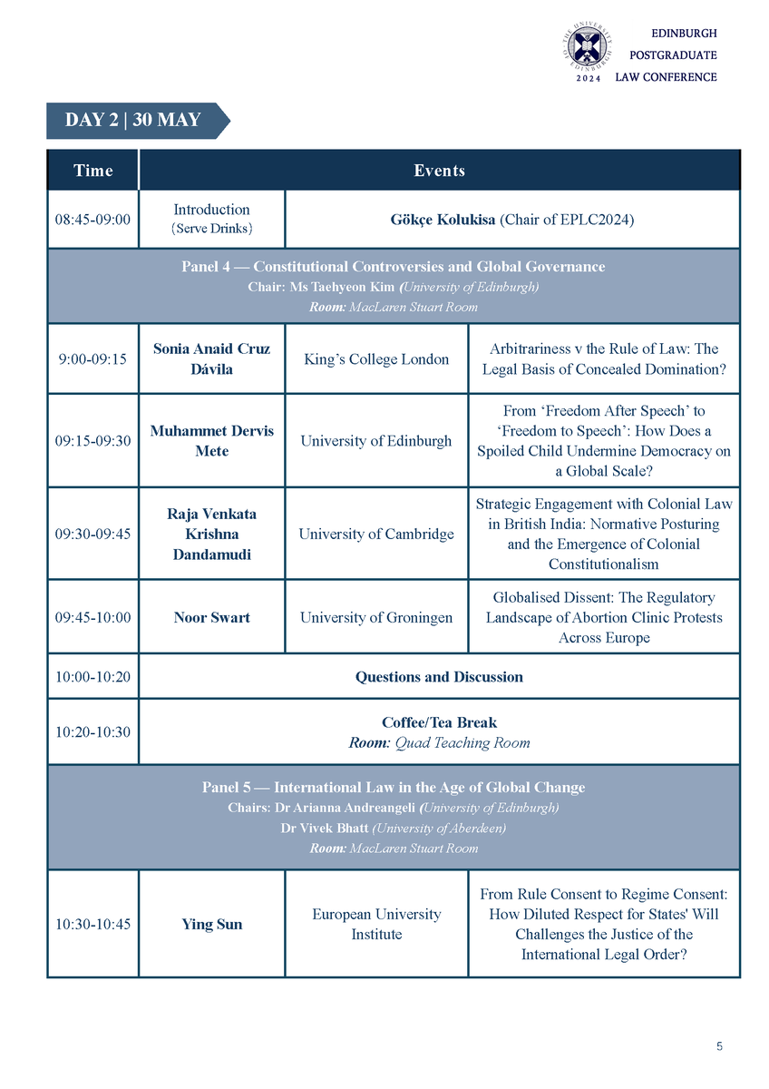 Edinburgh Postgraduate Law Conference tweet media