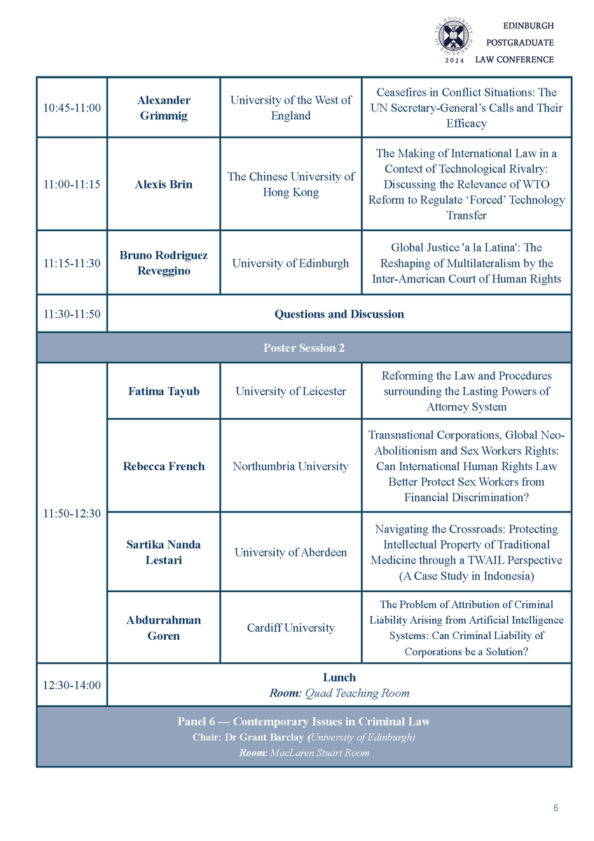 Edinburgh Postgraduate Law Conference tweet media