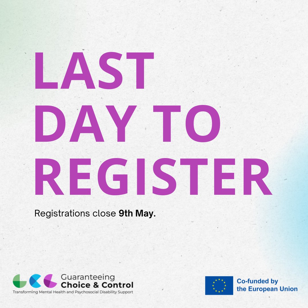 🔔 Last call! Registrations close today for our conference on #MentalHealth and #PsychosocialSupport in Bratislava, on 20-21 May. Don't miss out and register now: easpdconference.eu/registration #ChoiceAndControl