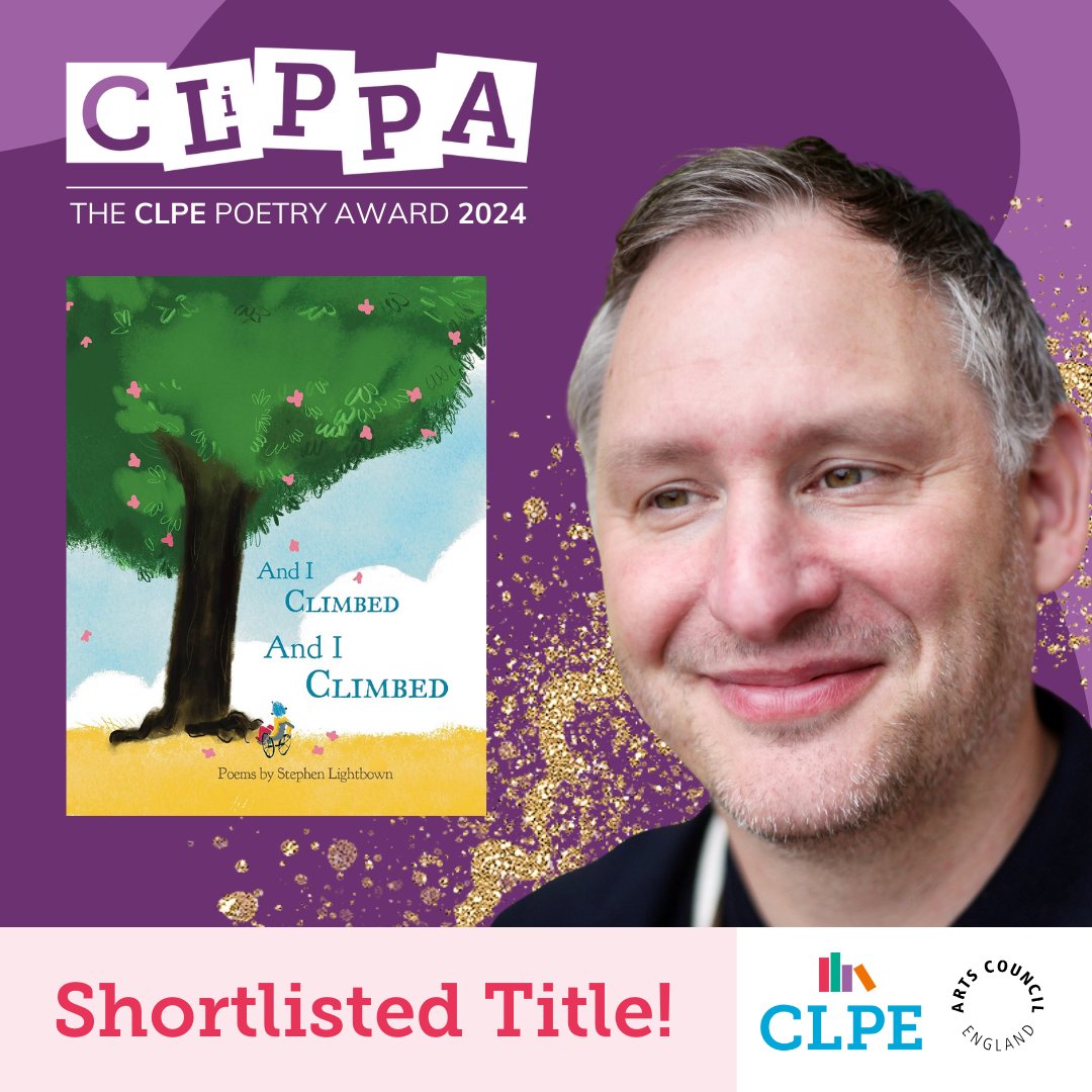 Fantastic news! #AndIClimbedAndIClimbed by @spokeandpencil illustrated by @ShihYuLin047 is nominated for the #CLPPA poetry prize. It's an incredibly tender and touching account of a boy coming to terms with his disability, packed with character and humour. We're so pleased. 🥳