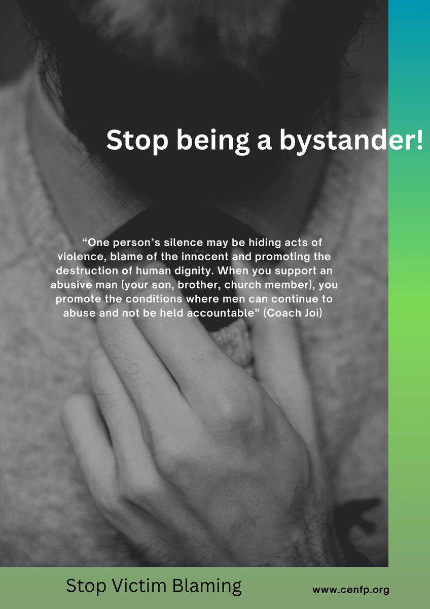 Stop being an abuse bystander and start caring for the people in the world who are harmed by the behaviors of those who have learned they can get away hurting other humans.

#abuse #narcissisticabuse #bystander #victim #trauma #mentalhealth #recovery #socialepidemic
#cenfp