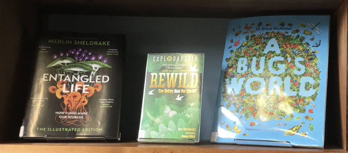 These titles are now available on our New Books display #BiologyShelfie @leysbiotutor #insects #birds #fungi #rewilding