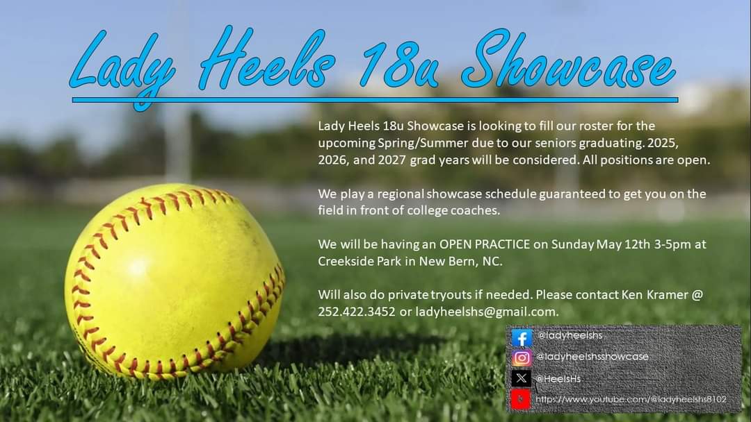 HeelsHs's tweet photo. TRYOUT ALERT!!! Pitchers needed.  All positions are open. https://t.co/yHVkbwe6j8